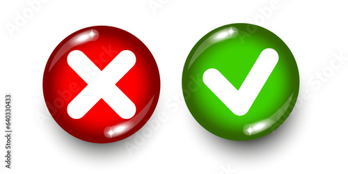 check mark buttons. Vector illustration. EPS 10.