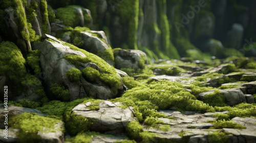 Moss-Covered surface flat texture