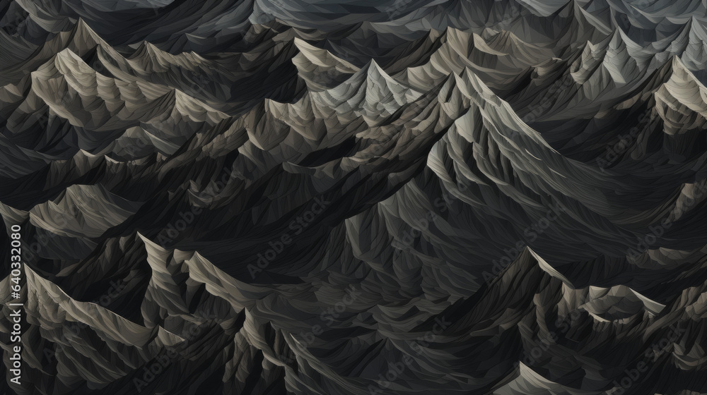 Mountain range pattern with jagged peaks