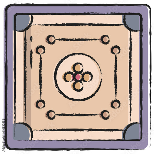 Hand drawn Carrom icon