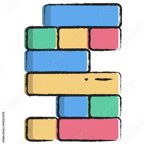 Hand drawn Jenga icon