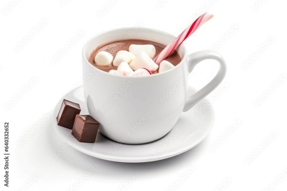 Cup hot chocolate marshmallow drink. Generate Ai Cup hot chocolate marshmallow drink. Generate Ai