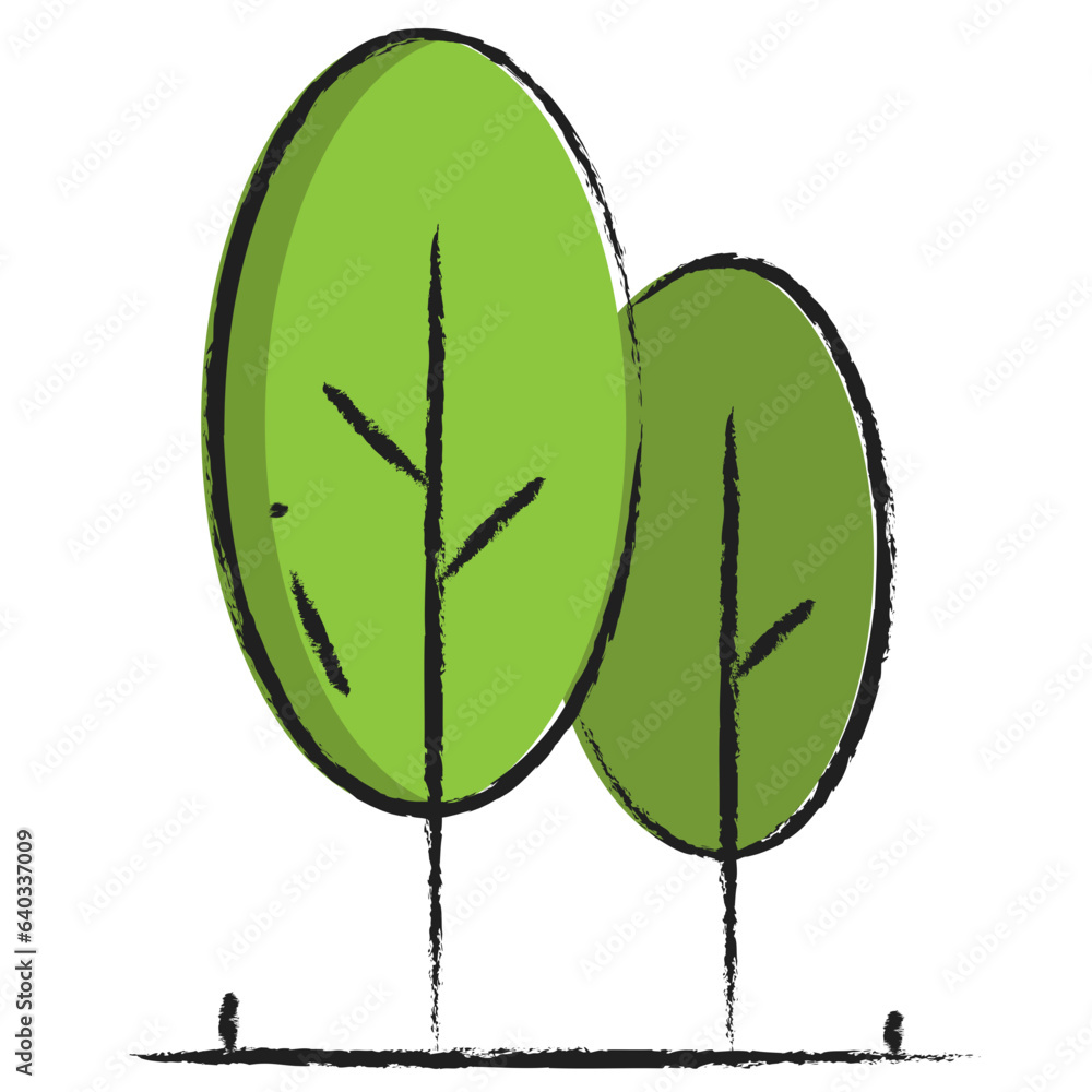Obraz premium Hand drawn Tree icon