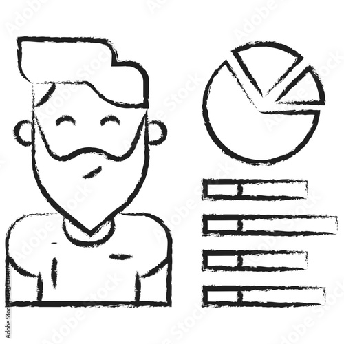 Hand drawn persona Man icon