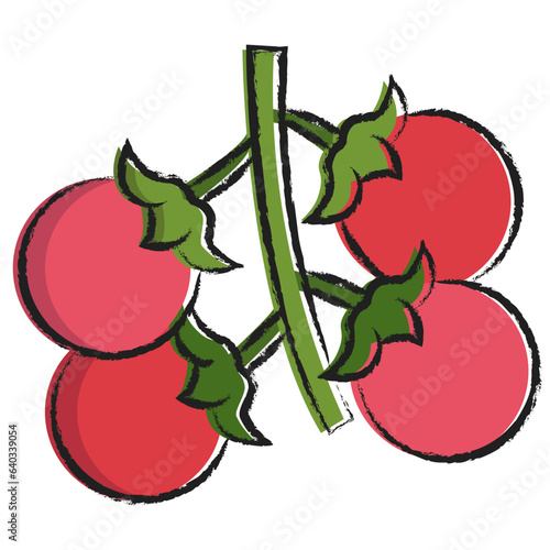 Hand drawn Cherry tomatos icon