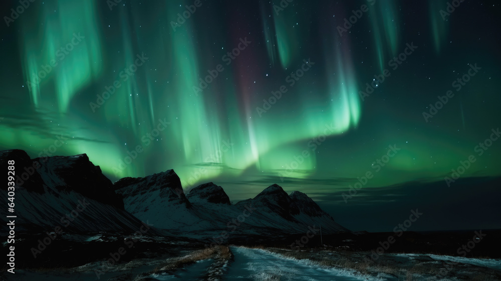 Aurora borealis northern lights.