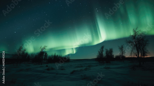 Aurora borealis northern lights.