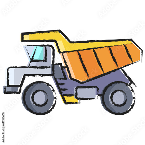 Hand drawn Loading truck icon