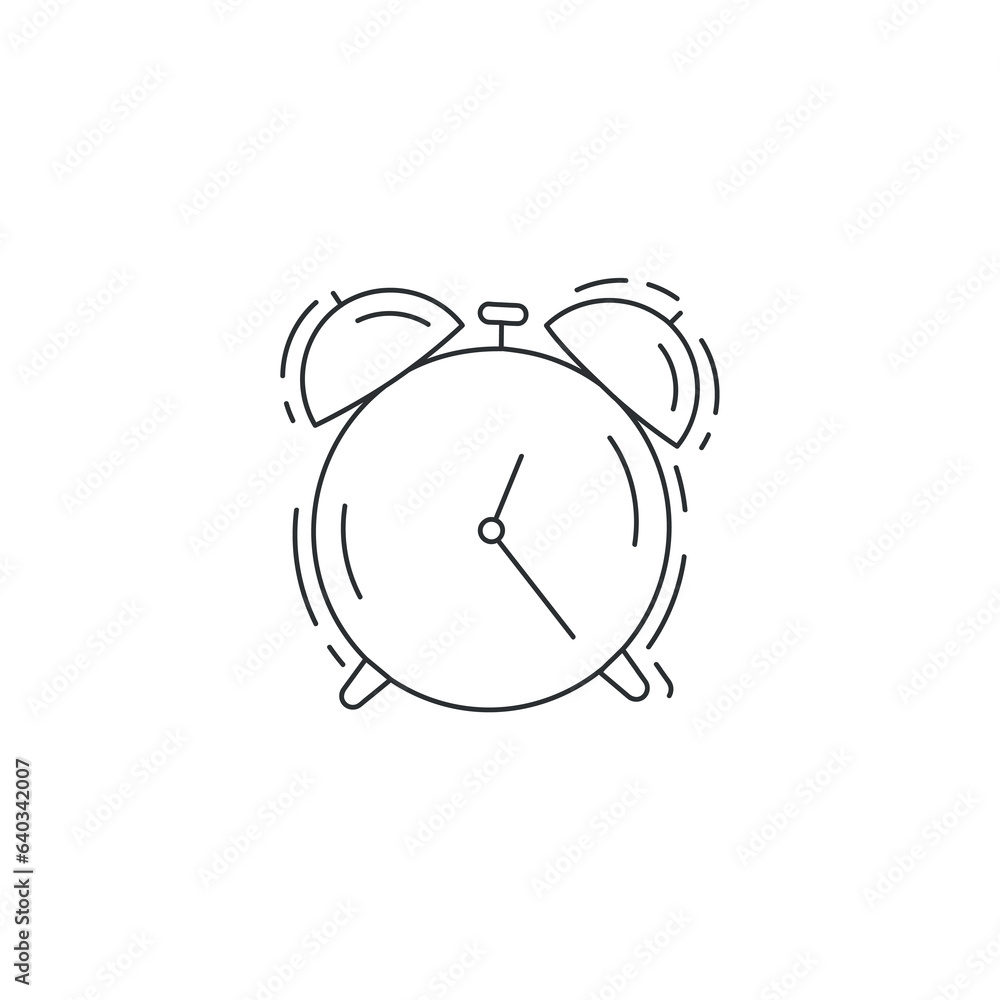 Alarm clock line icon. Alarm thin line icon. Alarm clock line icon. Alarm thin line icon.