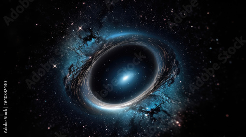 A deep space black hole galaxy.