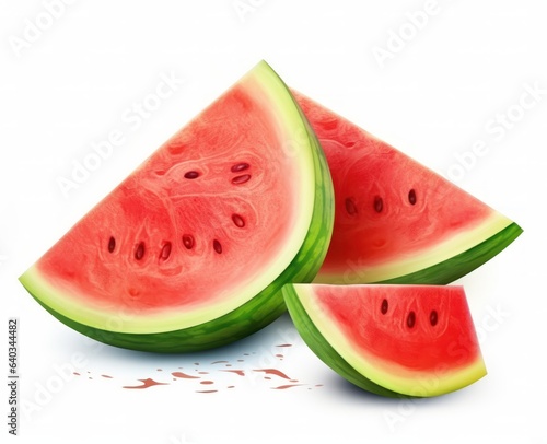 Cut watermelon isolated
