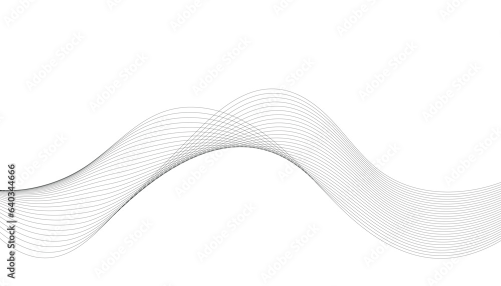 Abstract wave element for design. Digital frequency track equalizer. Stylized line art background. Vector illustration. Wave with lines created using blend tool. Curved wavy line, smooth stripe. Abstract wave element for design. Digital frequency track equalizer. Stylized line art background. Vector illustration. Wave with lines created using blend tool. Curved wavy line, smooth stripe.