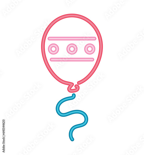 neon helium balloon