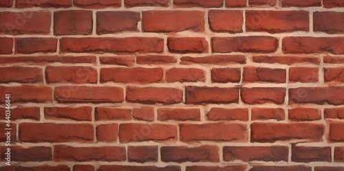 Vintage brick wall. AI generated illustration