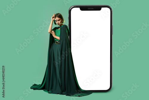 Beautiful woman dressed as ...