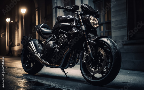 Black background motorcycle black motorbike picture © image multimedia