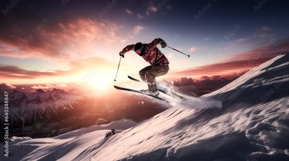 A snow skier performed a summersault after jumping in the air.