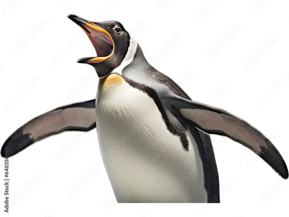 Obraz premium Penguin Vocalizing, No Background