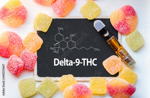 Medical Marijuana Edibles, Gummy Candies Infused with Delta 9 THC Cannabis in food industry