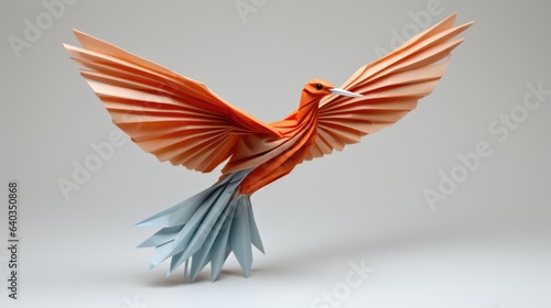 Origami paper flying bird