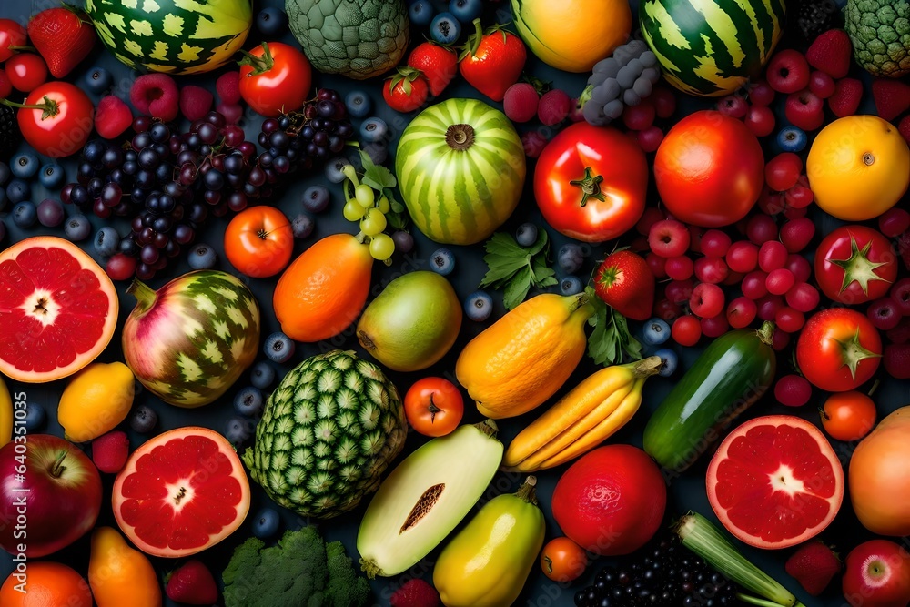 fruits and vegetables Generated Ai fruits and vegetables Generated Ai