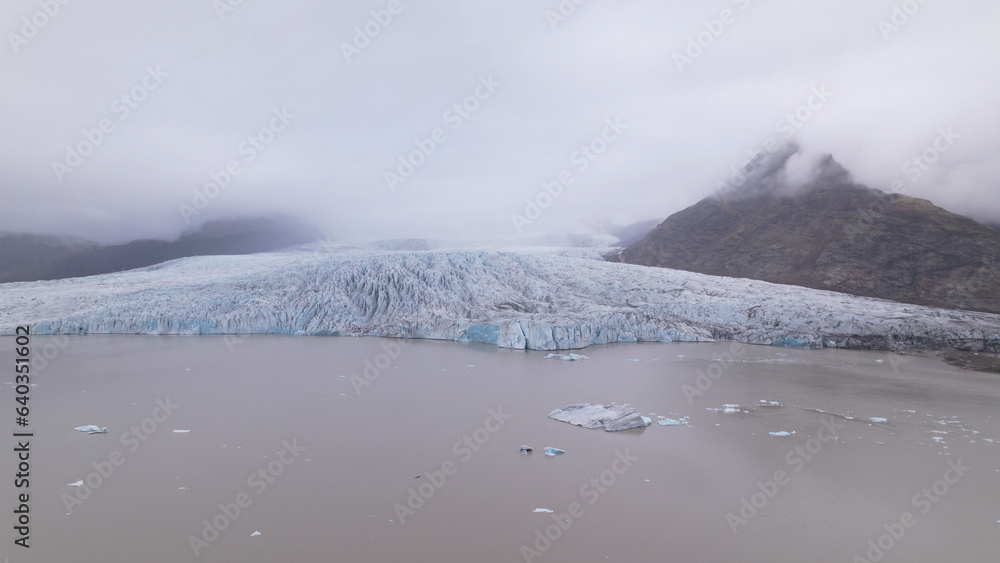 Fjallsarlon is a glacial lagoon in Iceland, located on the southern end of  Vatnajökull glacier. Vatnajokull Glacier is the largest glacier in Europe.