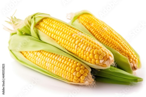 Ripe corn isolate on white background