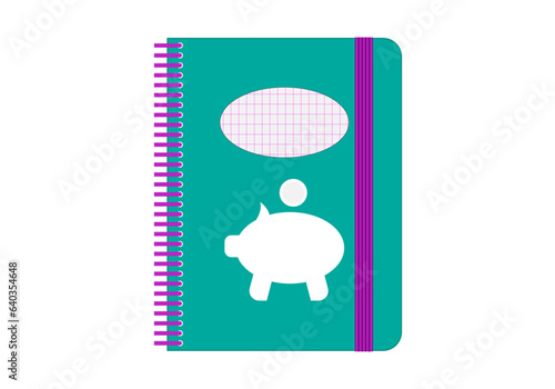 Cuaderno de ahorro. Gestión económica. Educación financiera. Economía doméstica. Vuelta al cole