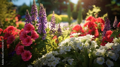 High-Detail Realistic Photo: Beauty of Flowers in Garden.