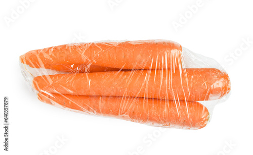Fresh carrot wrapped in str...