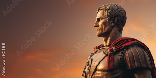Statue of Gaius Julius Caesar, Roman general and statesman. photo