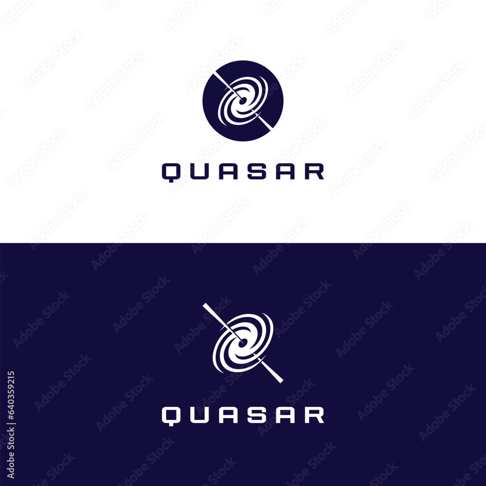 Quasar logo: a massive and extremely remote celestial object Quasar logo: a massive and extremely remote celestial object