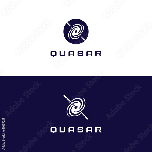 Quasar logo: a massive and extremely remote celestial object