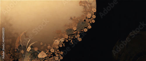 和洋折衷の花模様のデザイン　ジェネレーティブ AI