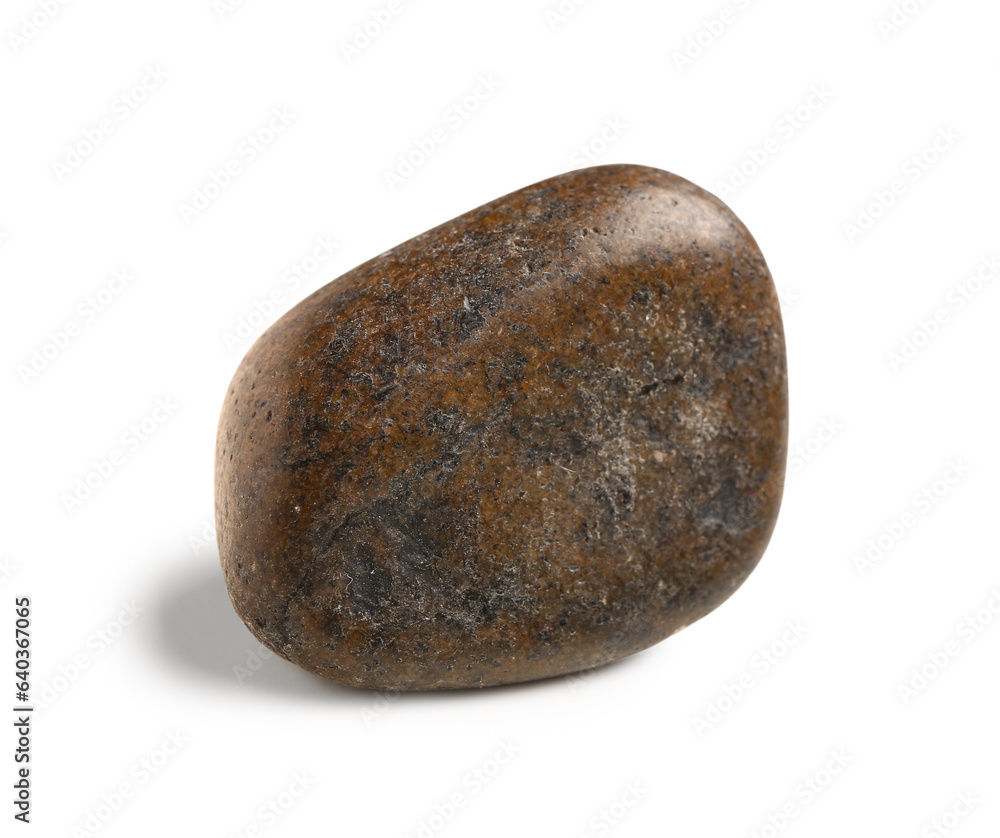 Brown pebble stone on white background Brown pebble stone on white background