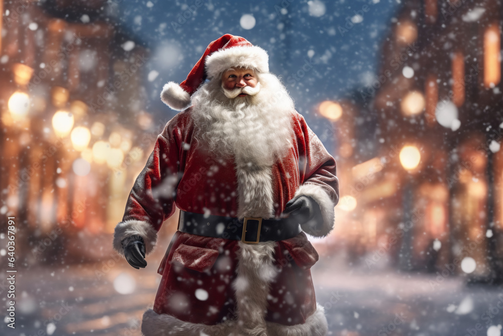 portrait of santa claus with white beard ,having fun and smiling portrait of santa claus with white beard ,having fun and smiling