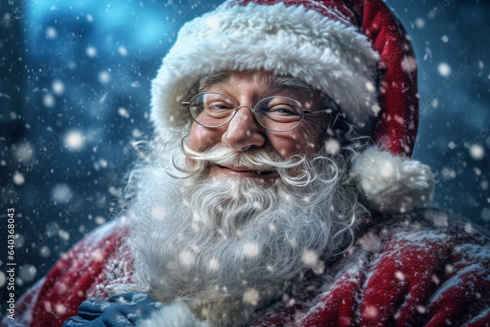 portrait of santa claus with white beard ,having fun and smiling portrait of santa claus with white beard ,having fun and smiling