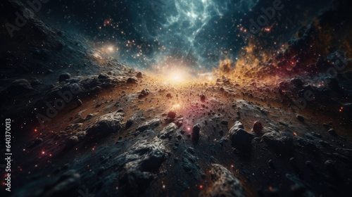 Endless universe with stars and galaxies in outer space. Cosmos art. © Matthew