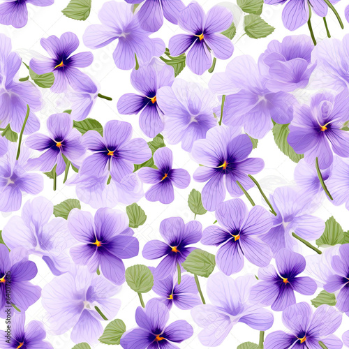 violets, seamless pattern, seamless tile, background violets wallpaper, generative ai © justagirl