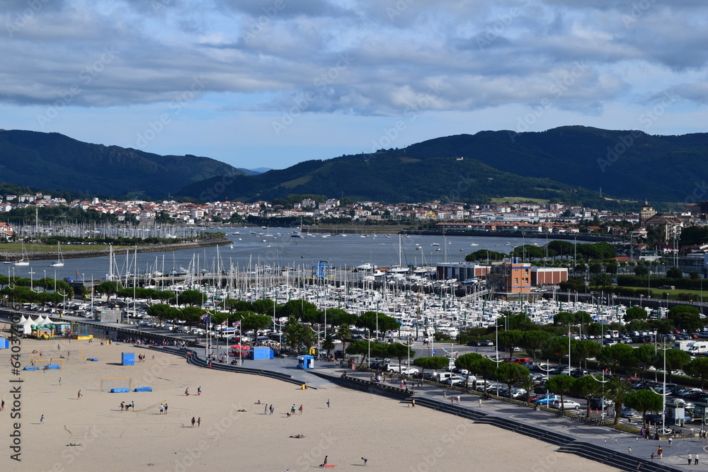 Hondarribia Beatiful beach view Basque Country Spain