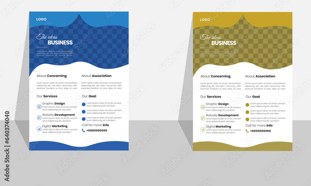Modern & colorful business flyer template. Modern & colorful business flyer template.