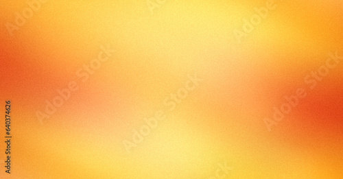 Abstract retro gradient background with orange, yellow, red colors with blurry and grain texture. Soft illustration with grain noise effect. Space for text. Banner. Template copy space