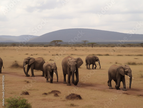 Kenya safari elephants