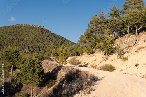 sand road in the mountains, Bustarviejo in Madrid