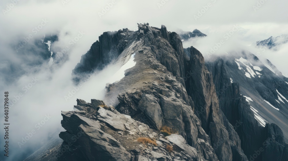 snow covered mountains