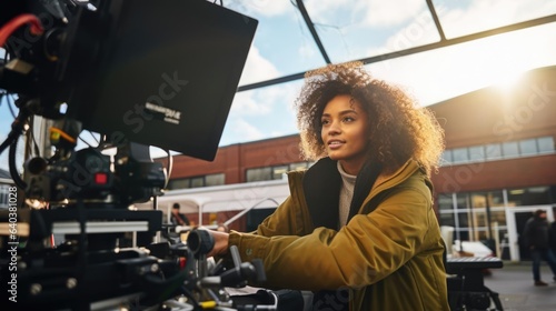 diversity and inclusivity photography woman working on film set movie director photo