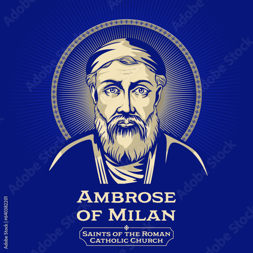 Catholic Saints. Ambrose of Milan (339-397) was a theologian and statesman who served as Bishop of Milan from 374 to 397.