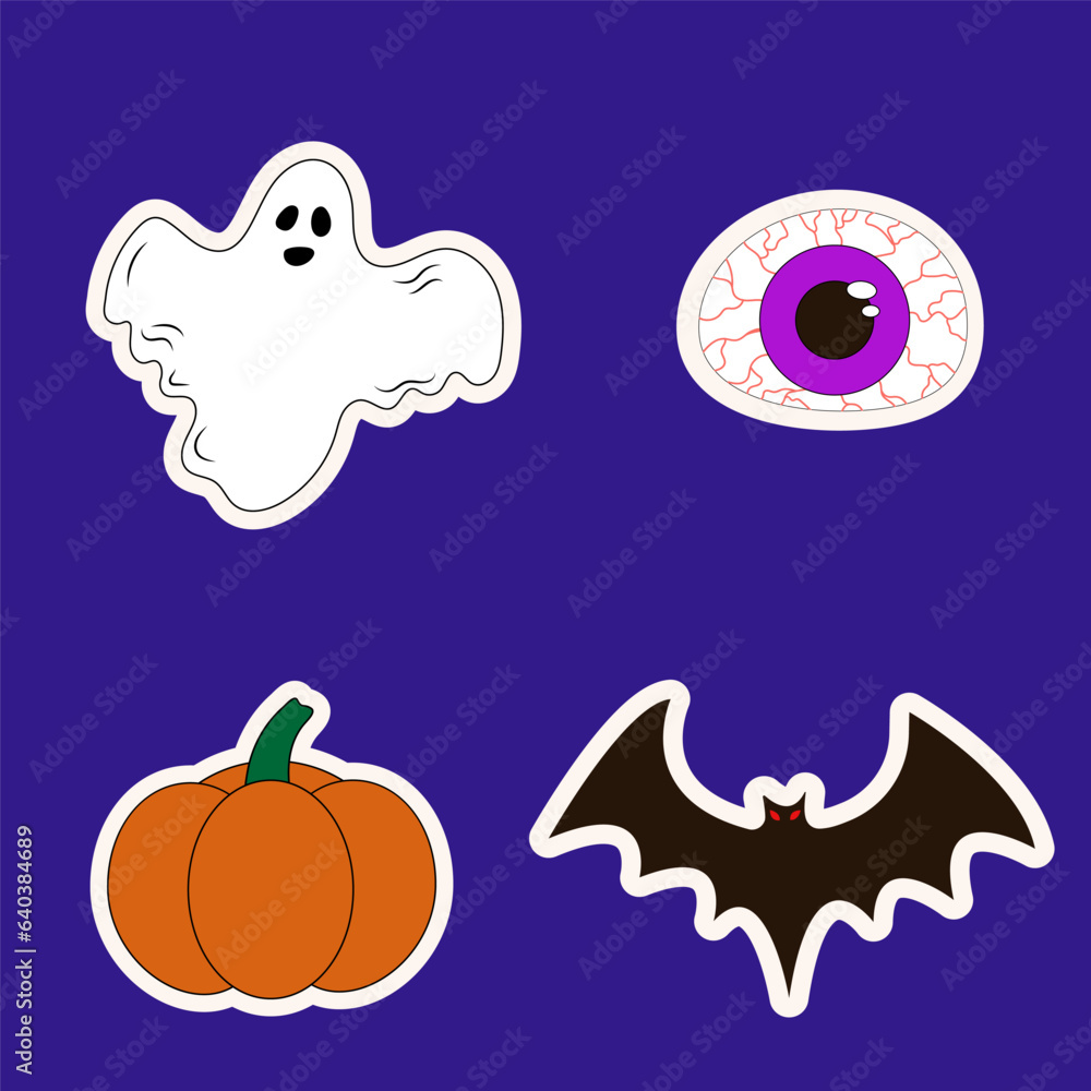 Halloween stickers, creepy stickers