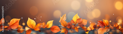 Blurry image of autumn leaves styled as a vibrant stage backdrop in yellow and gold hues