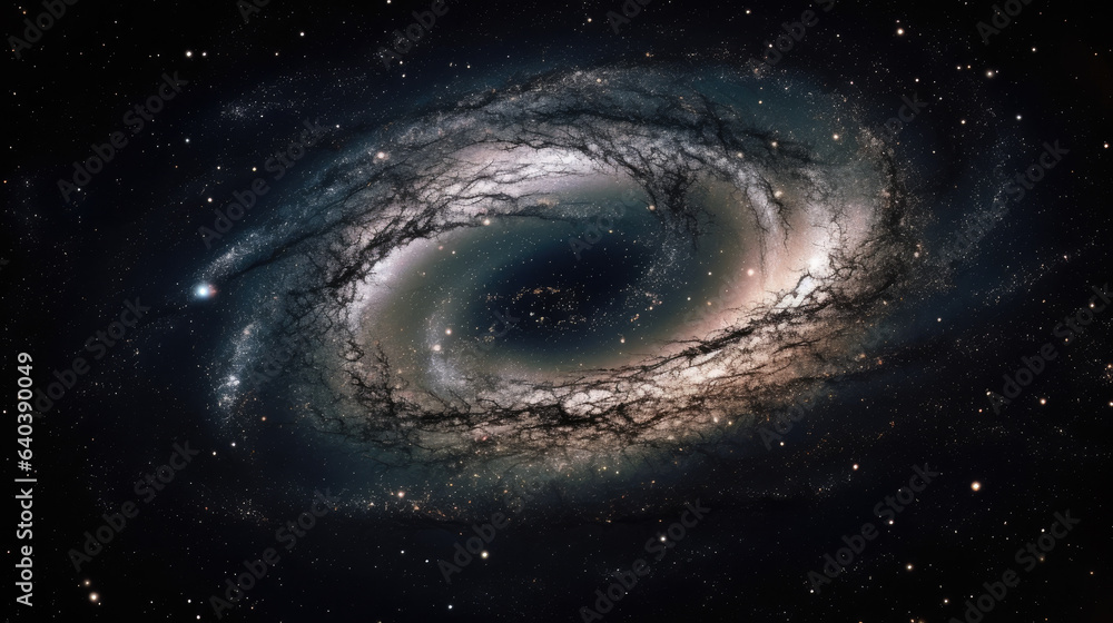 Galaxy in space, beauty of universe, black hole.